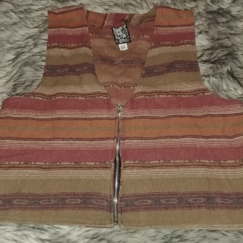 Aztec Patterned Vest - image 1